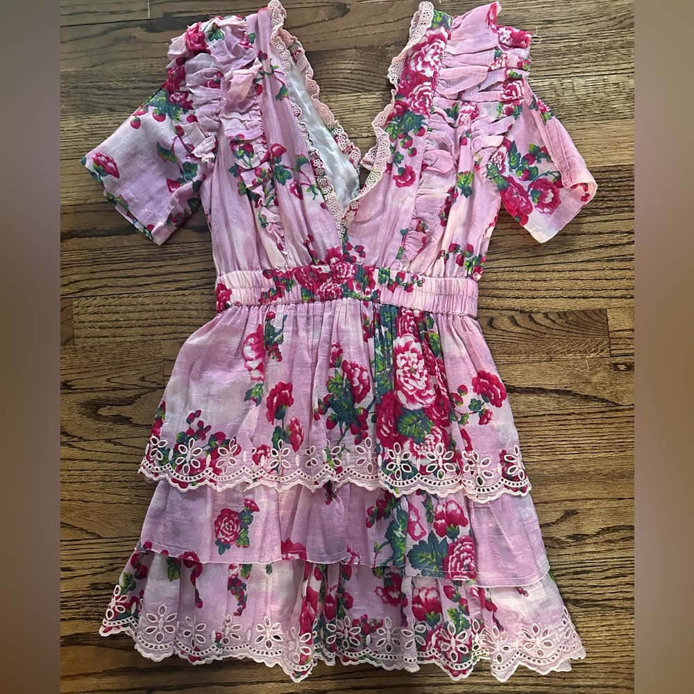 Love shack fancy cotton mini dress. Size P